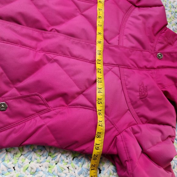 The North Face Goose Down Jacket Womens Small Pink Winter Snow Ski Parka Ladies - Picture 15 of 16